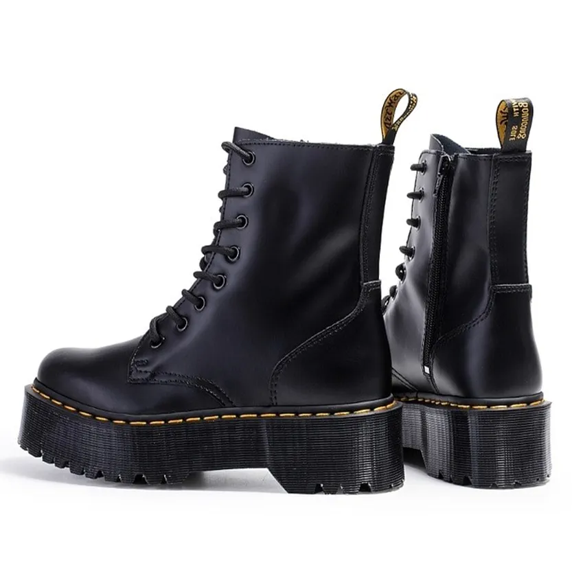 Funki Buys | Boots | Women's Men's Leather High-Top Zip Boots