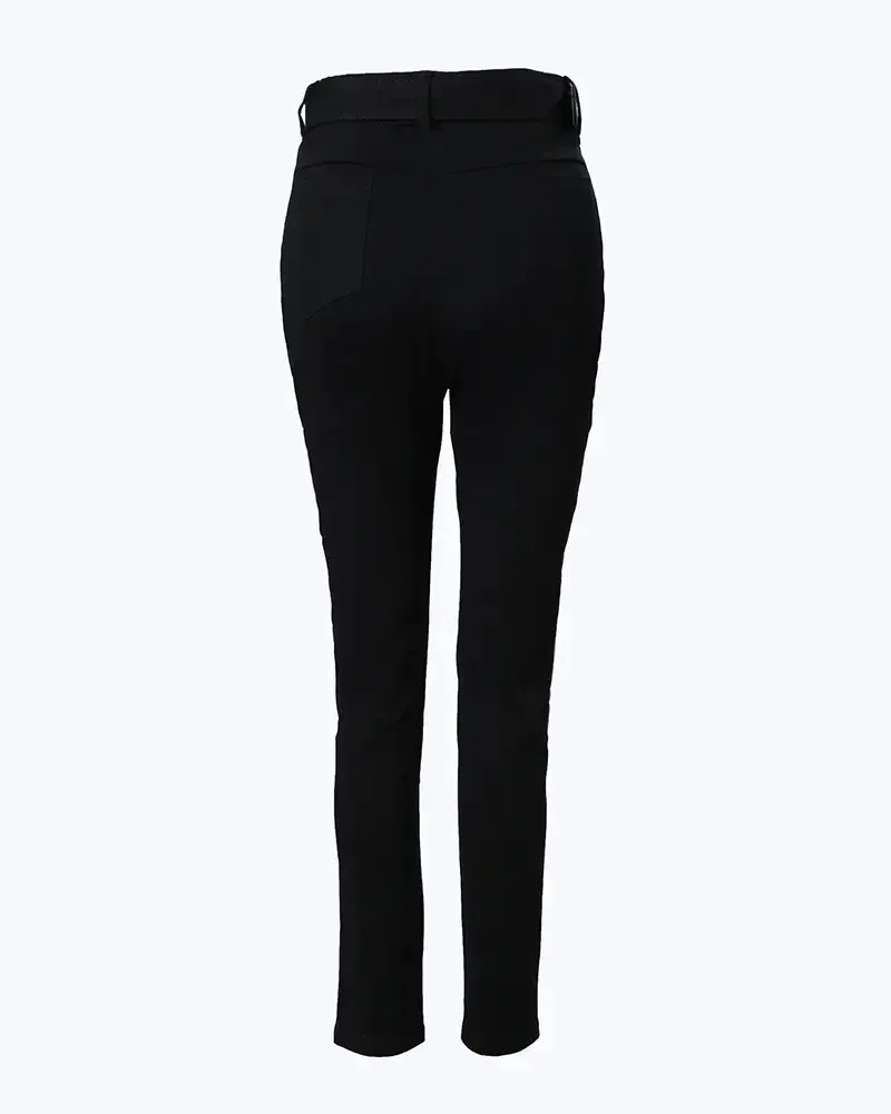 Funki Buys | Pants | Women's Gothic High Waist Skinny Pants with Belt