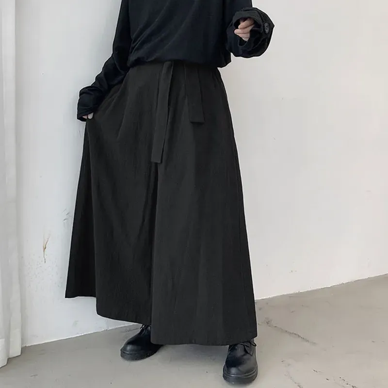 Funki Buys | Skirts | Men's Japanese Style Wide Leg Skirt Pants