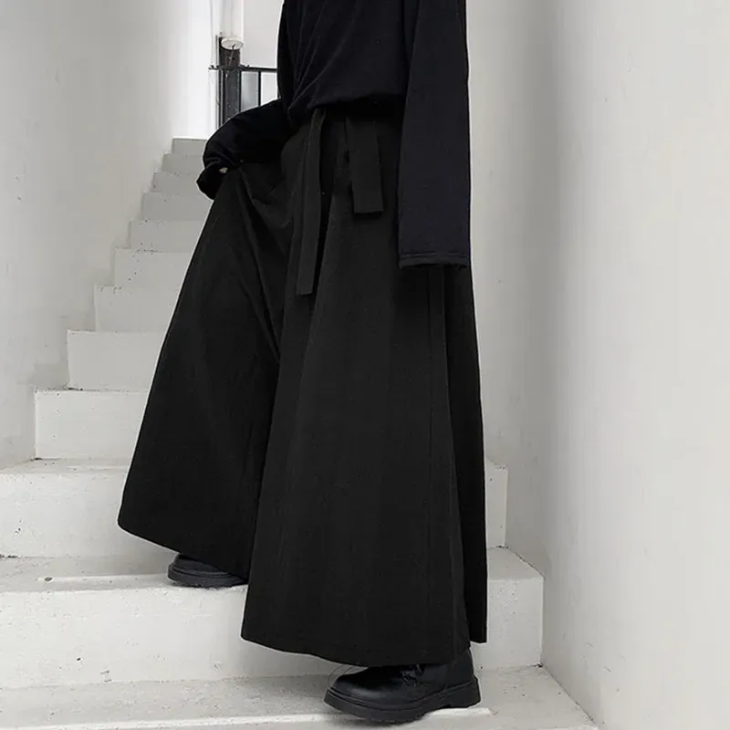 Funki Buys | Skirts | Men's Japanese Style Wide Leg Skirt Pants