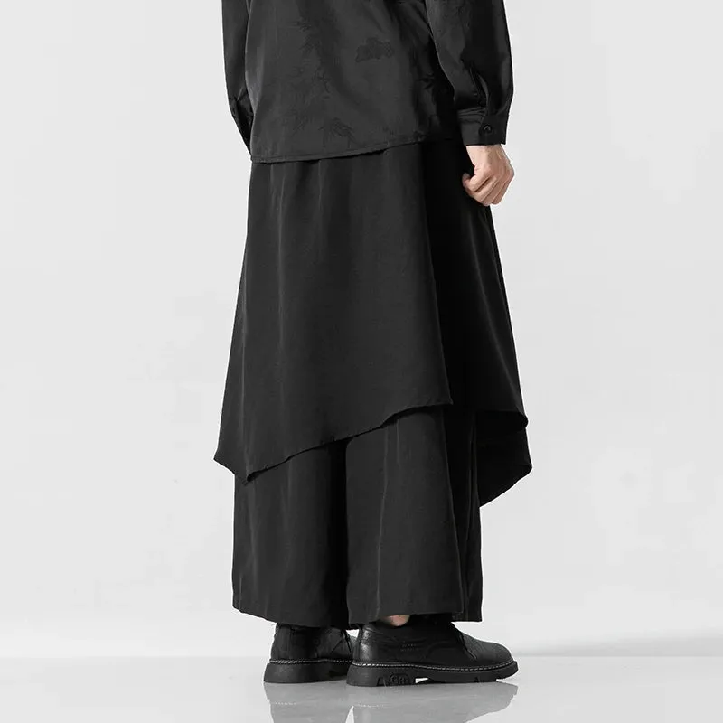 Funki Buys | Skirts | Men's Japanese Style Wide Leg Skirt/Pant