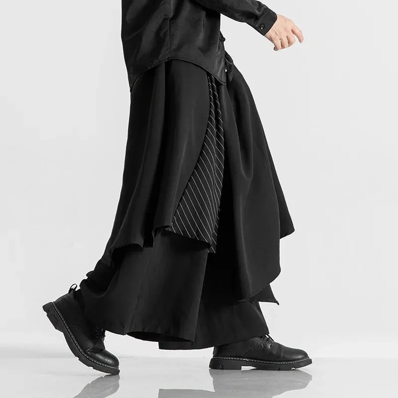 Funki Buys | Skirts | Men's Japanese Style Wide Leg Skirt/Pant