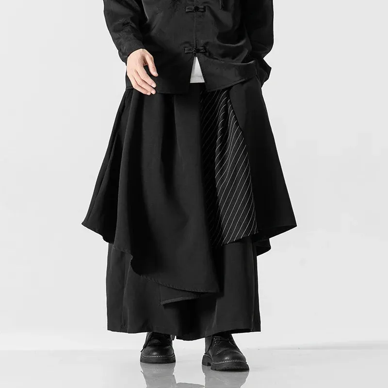 Funki Buys | Skirts | Men's Japanese Style Wide Leg Skirt/Pant