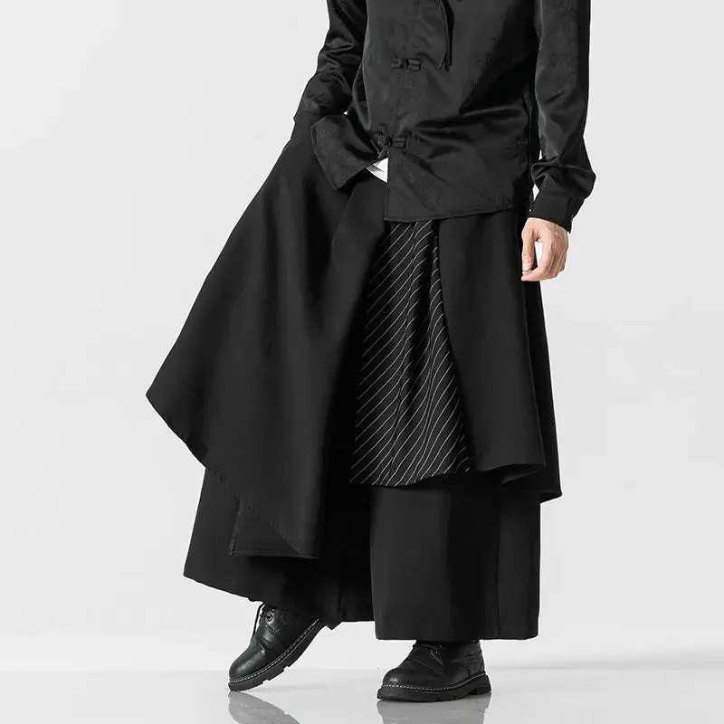 Funki Buys | Skirts | Men's Japanese Style Wide Leg Skirt/Pant