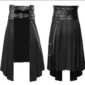 Funki Buys | Skirts | Men's Long Gothic Half Skirt | Buckle Straps