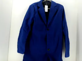 Genuokudian Womens Coat Wool Coat Color Blue Size 4XLarge