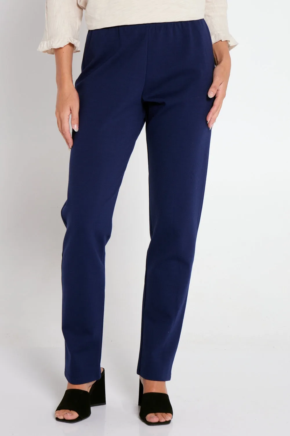 Gianna Ponte Pants - Navy