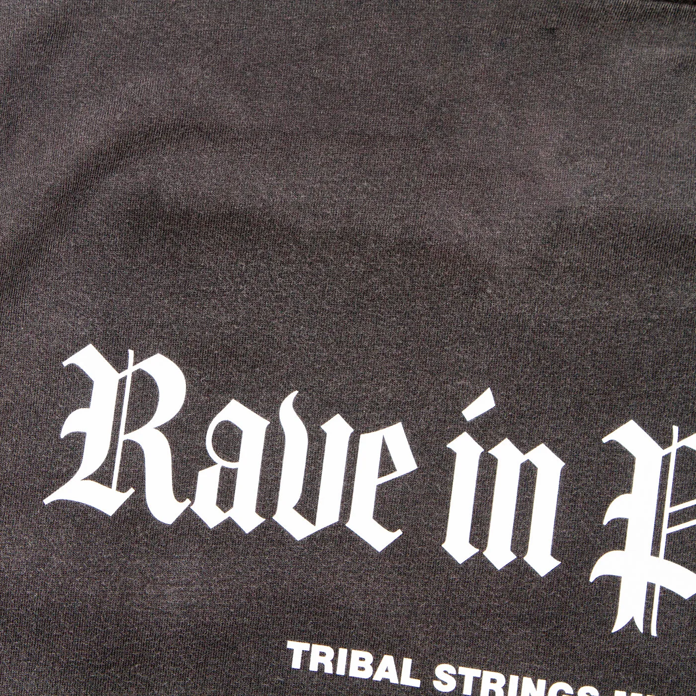 Gothic Rave In Progress  - Oversized Tshirt - Stone Wash Black