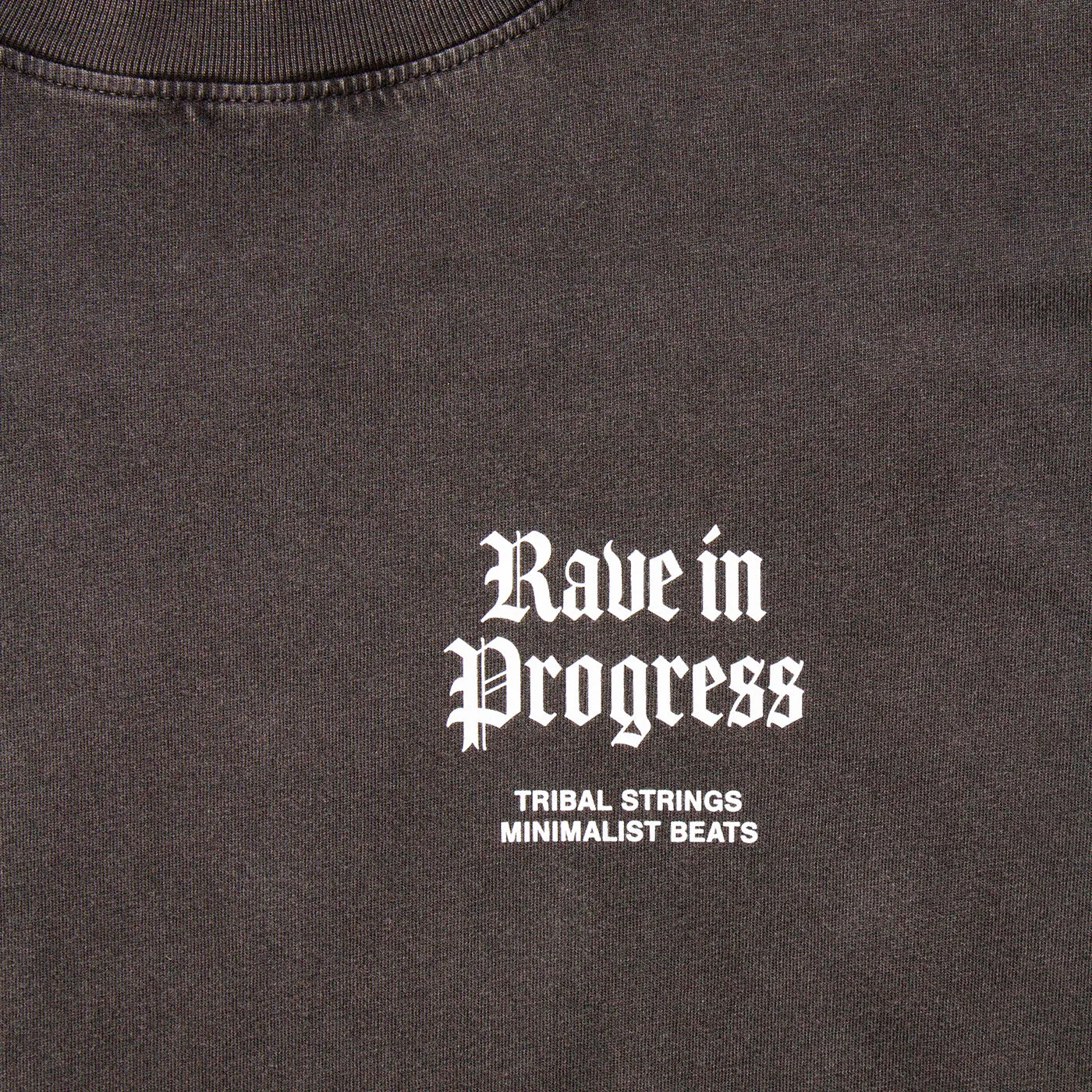 Gothic Rave In Progress  - Oversized Tshirt - Stone Wash Black