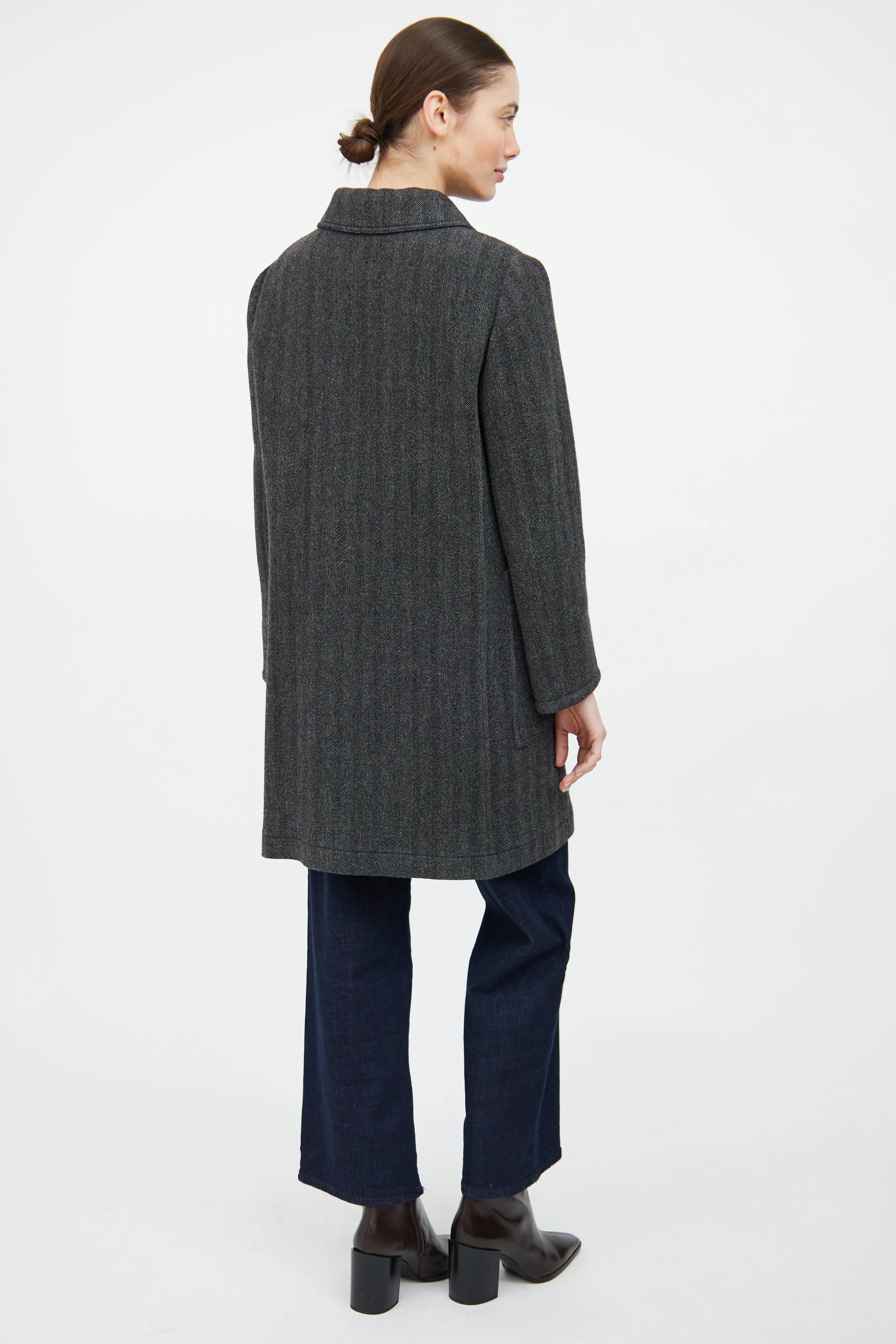 Grey Wool Toggle Coat