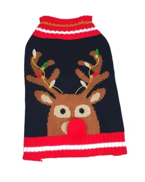 Happy Pet Reindeer Christmas Jumper for Dogs