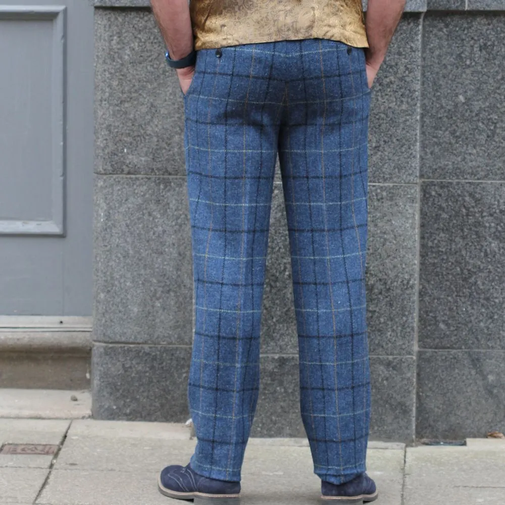 Harris Tweed Ensay Bule Marl Trouser--