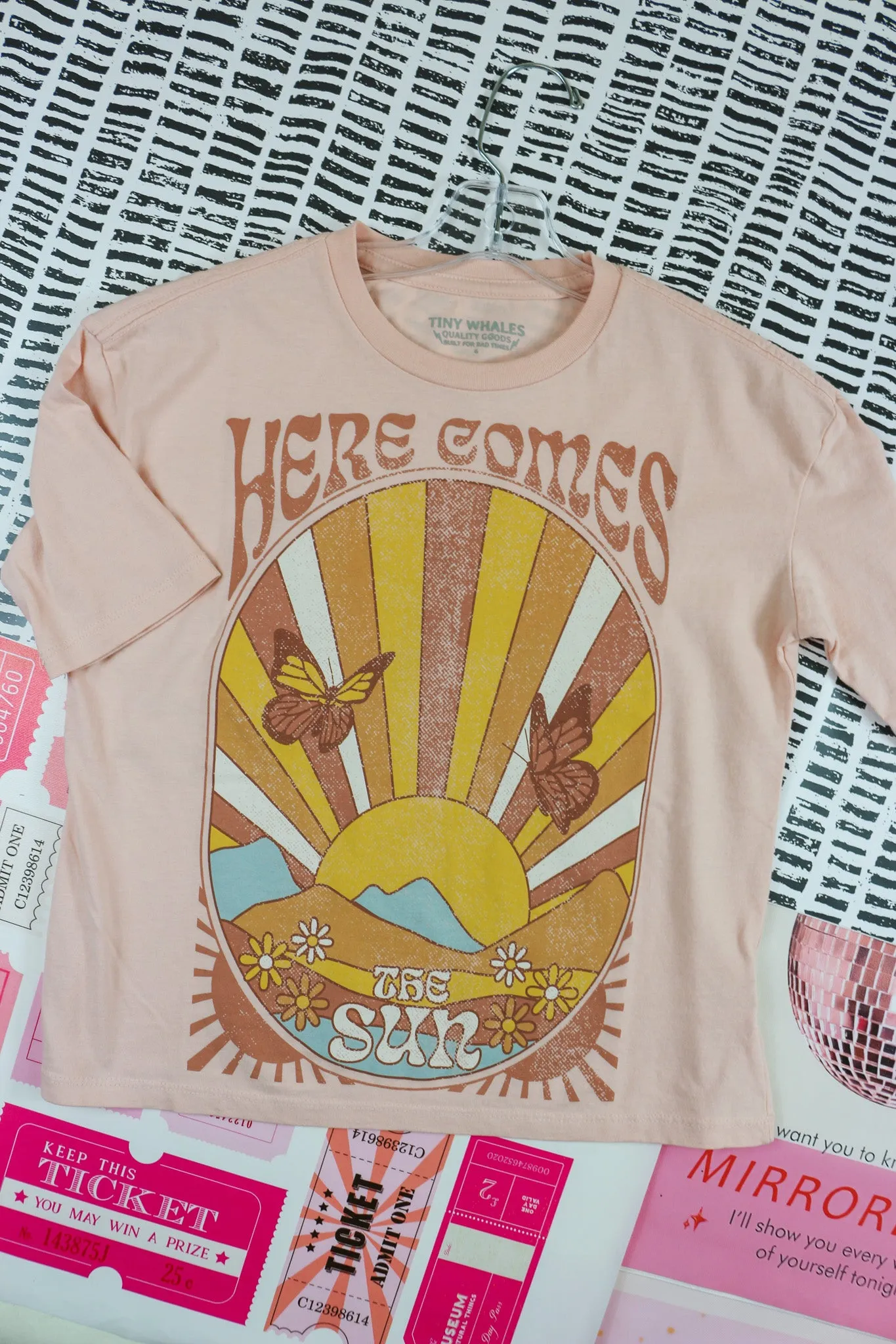 Here Comes The Sun Pink Graphic Tee