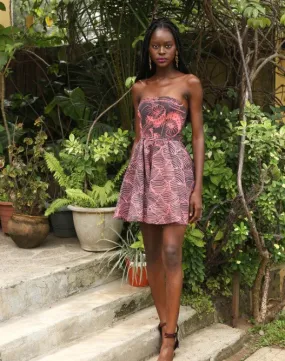 Ikoyi Strapless Full Skirt Mini Dress