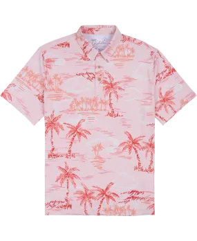 Island Vibes Knit Polo-Pink