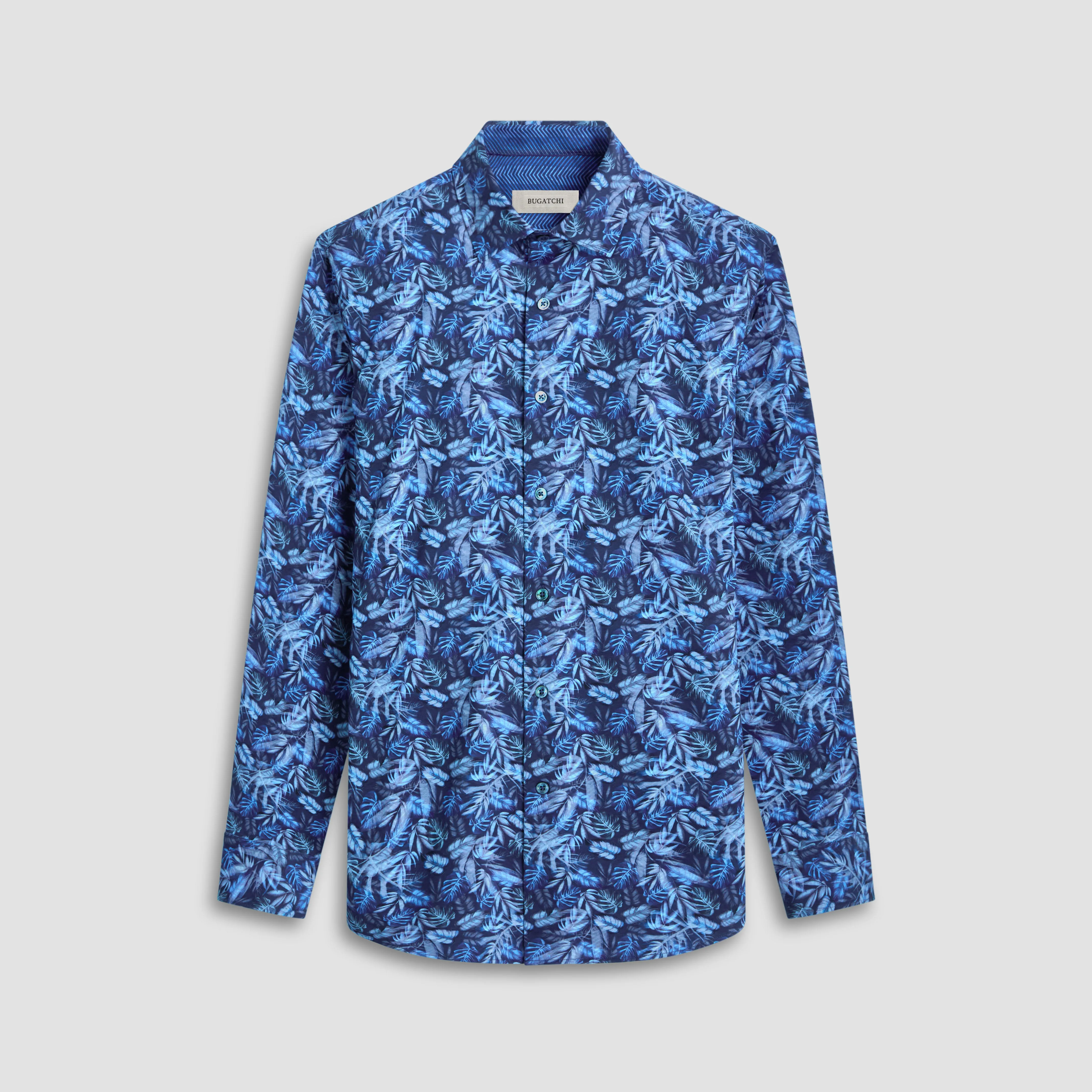 Jimmy Double Sided Leaf Print/Chevron OoohCotton Shirt