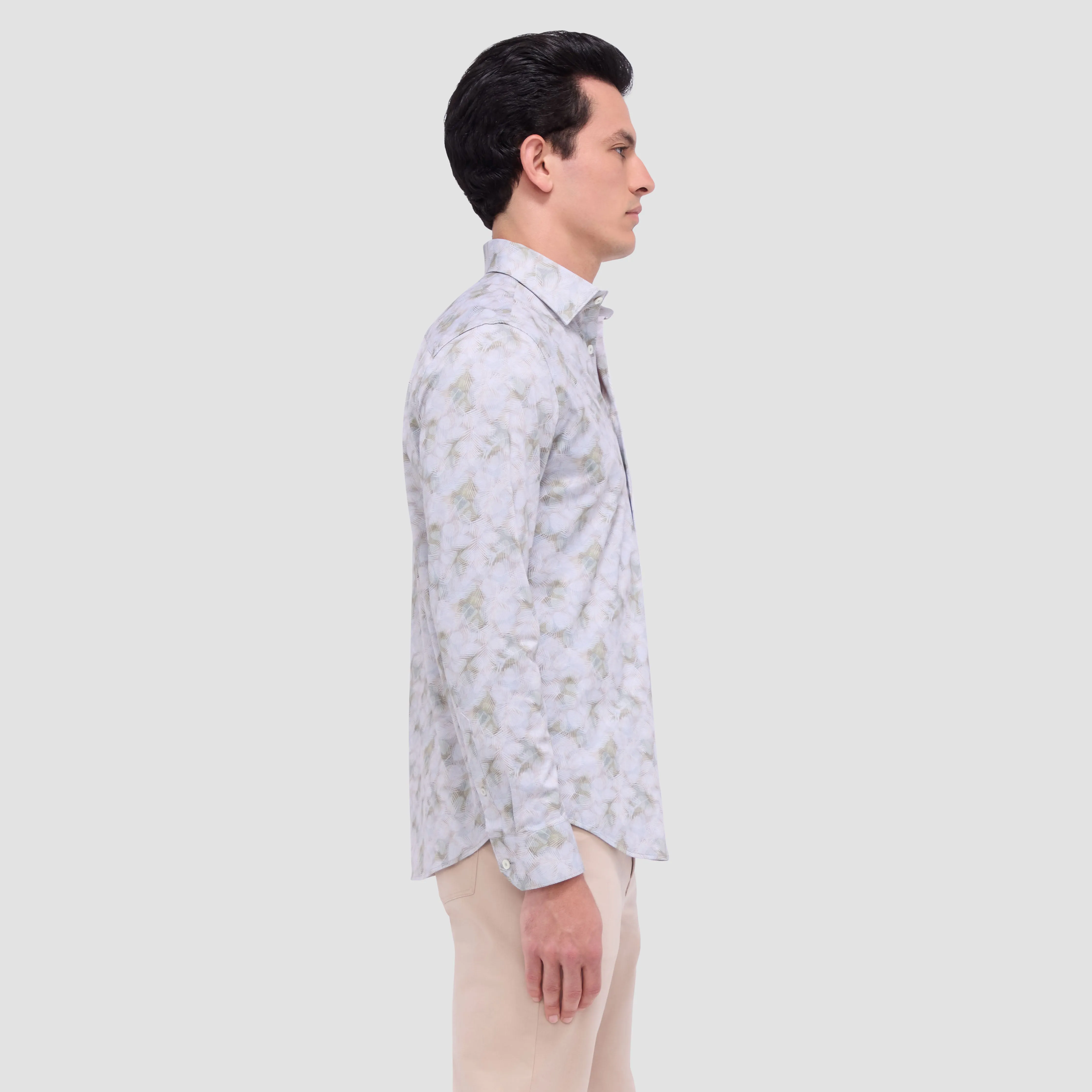 Jimmy Double Sided Leaf/Solid OoohCotton Shirt