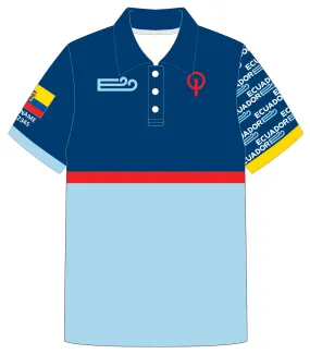 JR POLO SHIRT TOP SHORT SLEEVE BLUE | TEAM ECUADOR OPTIMIST | PSNLZ'D