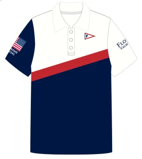 JR POLO SHIRT TOP SHORT SLEEVE NAVY | FLORIDA YACHT CLUB | PSNLZ'D