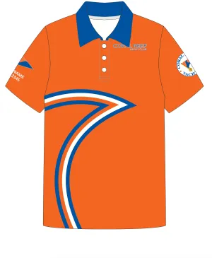 JR POLO SHIRT TOP SHORT SLEEVE ORANGE | CORAL REEF YC | PSNLZ'D