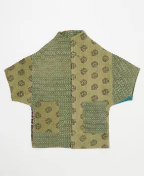 Kantha Cocoon Quilted Jacket - No. 240603 - Extra Small