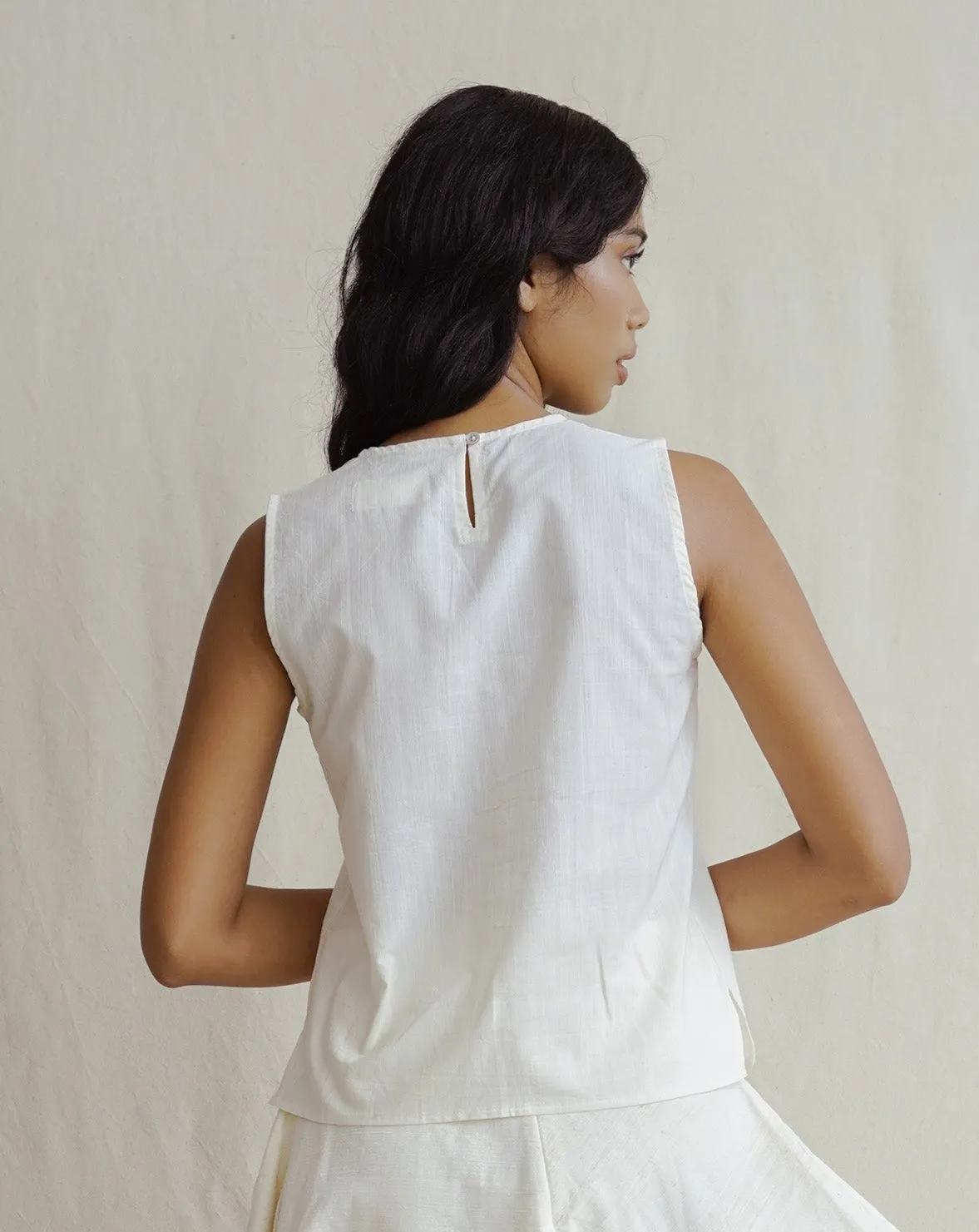 KAPAS - Hand-Stitched Pearl Top