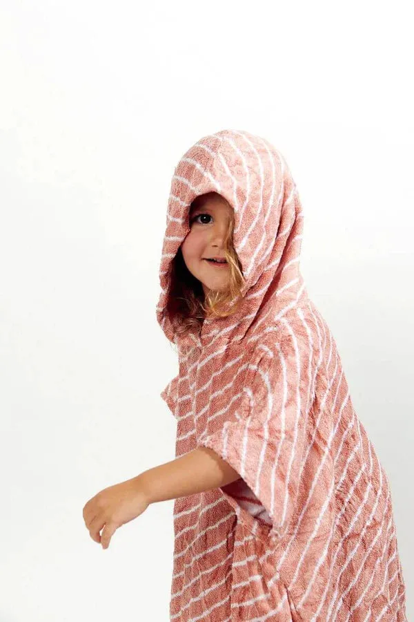 Kids Beach/Bath Bamboo Poncho - Clay