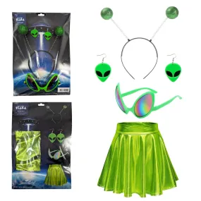 Lady Green Alien Instant Dress Up set