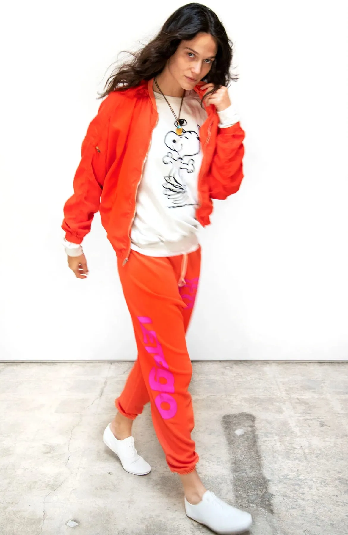 LetsGo OG Super Vintage Sweatpant - Electric Orange Rabbit