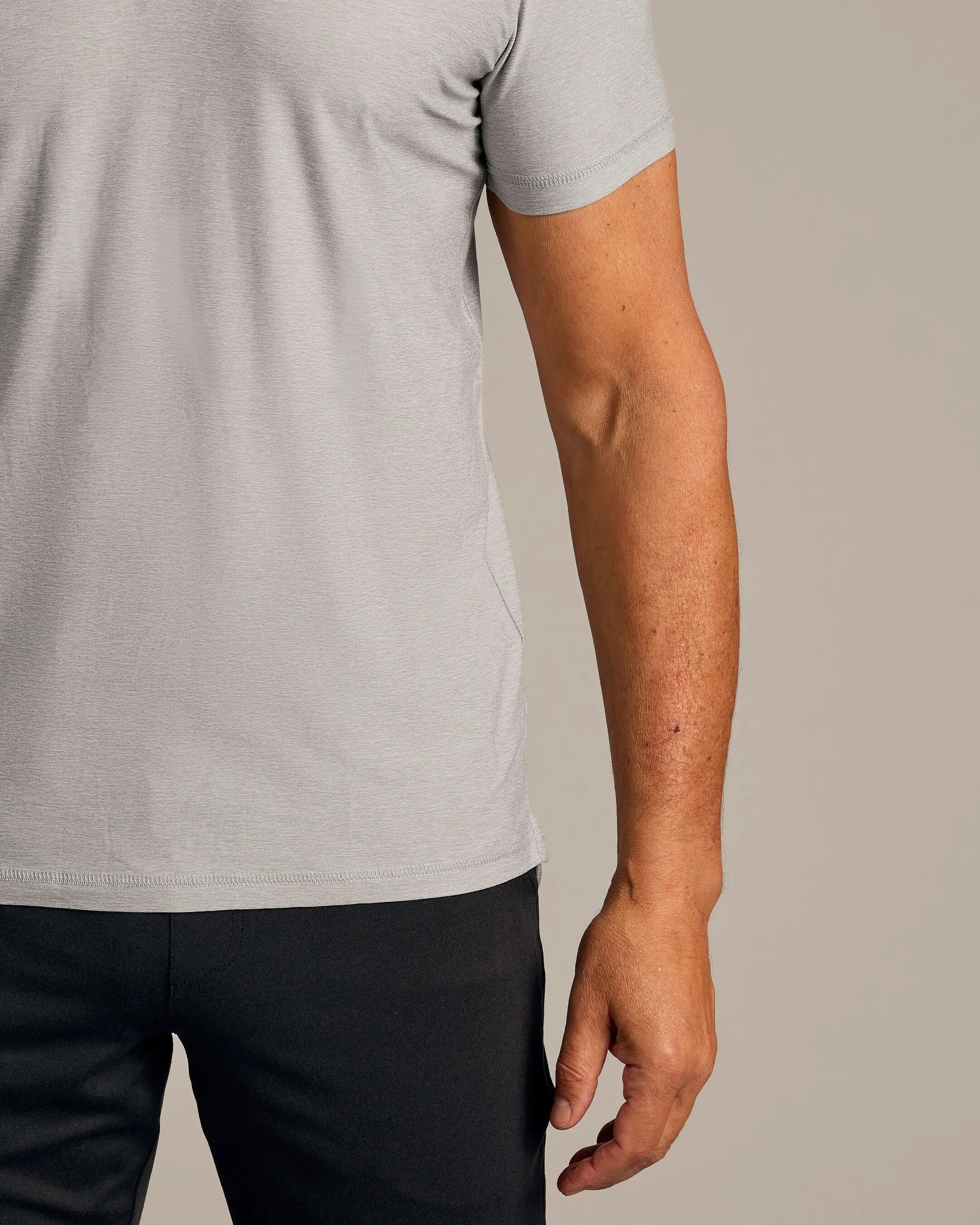 Light Heather Gray Active Polo