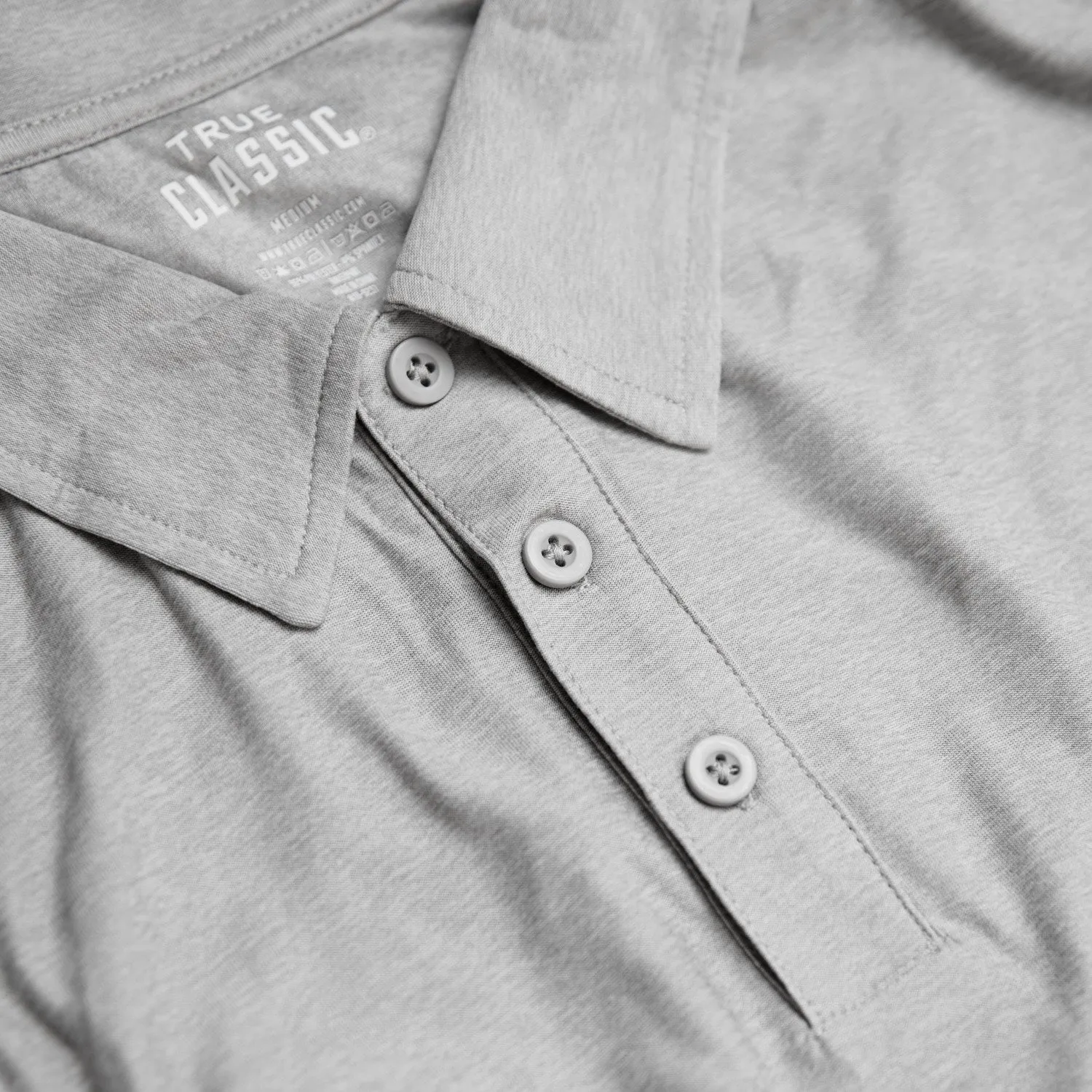 Light Heather Gray Active Polo