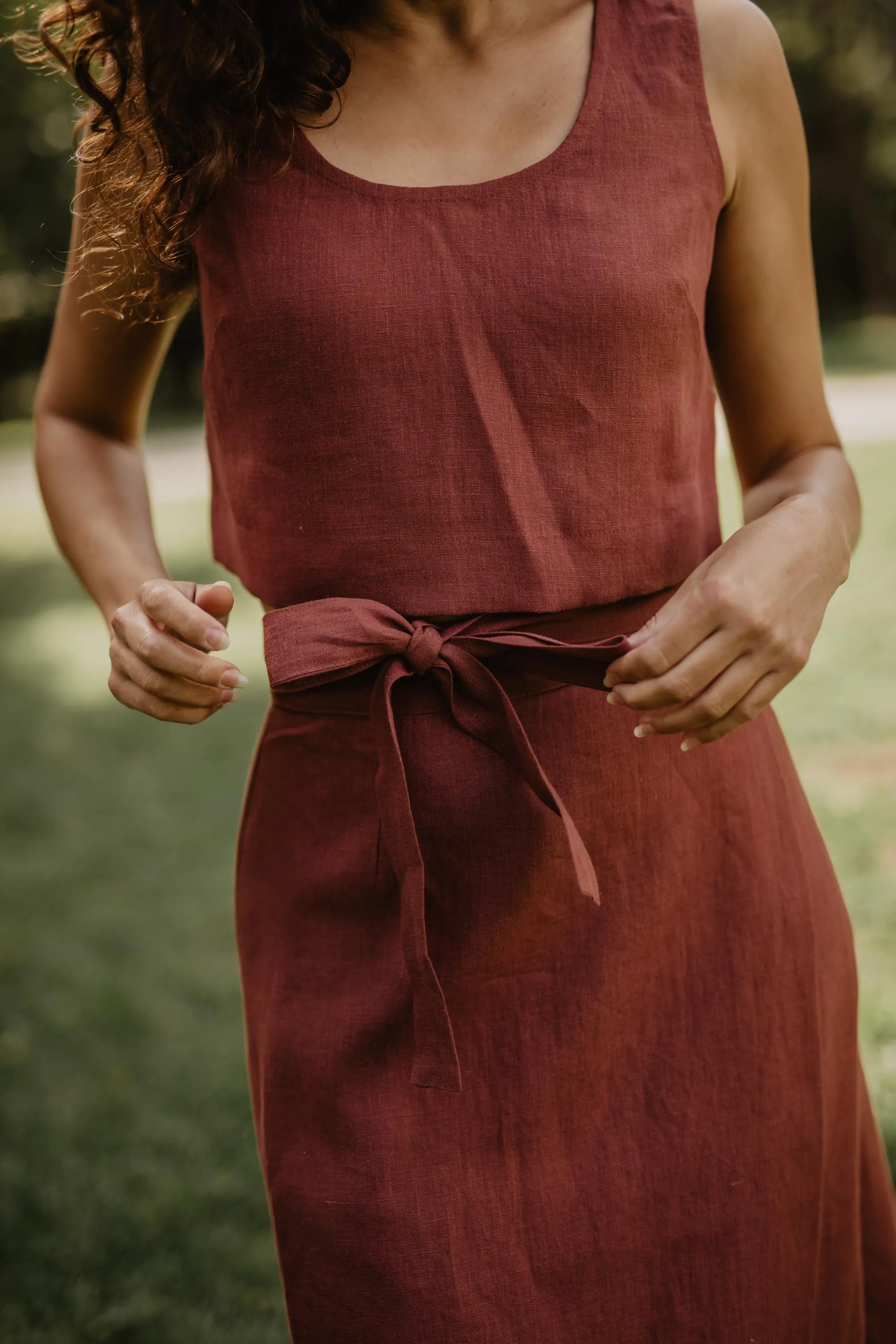 Linen wrap skirt IRIS by AmourLinen