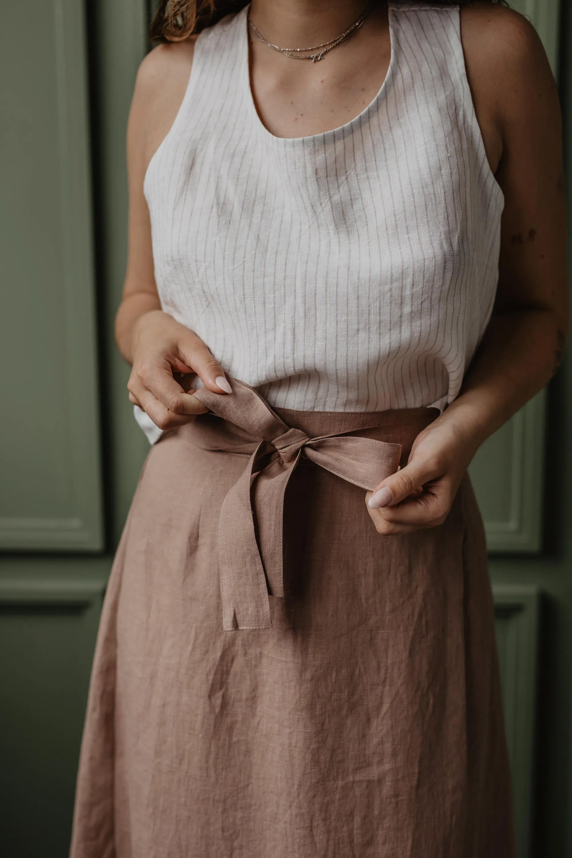 Linen wrap skirt IRIS by AmourLinen