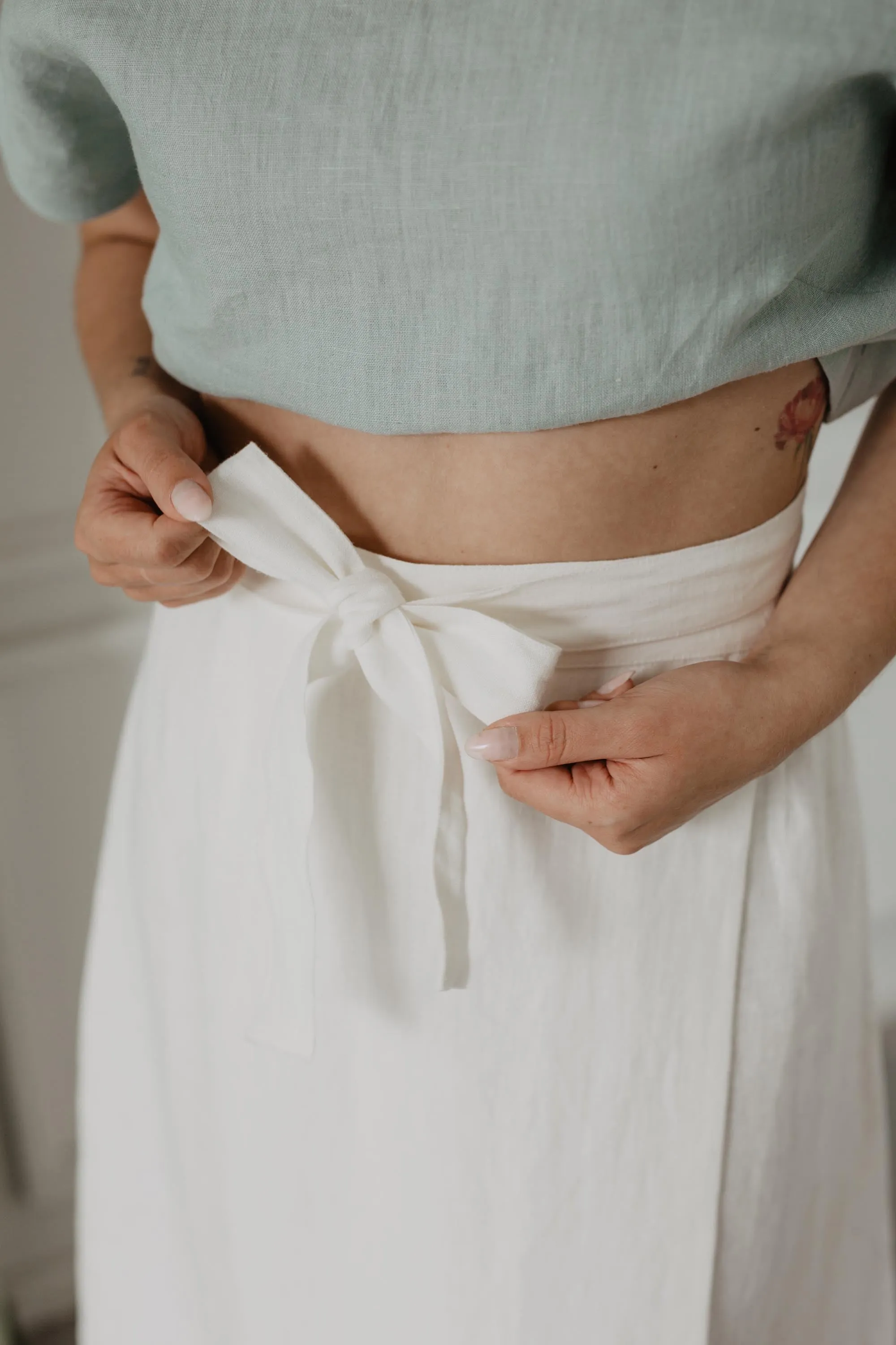 Linen wrap skirt IRIS by AmourLinen