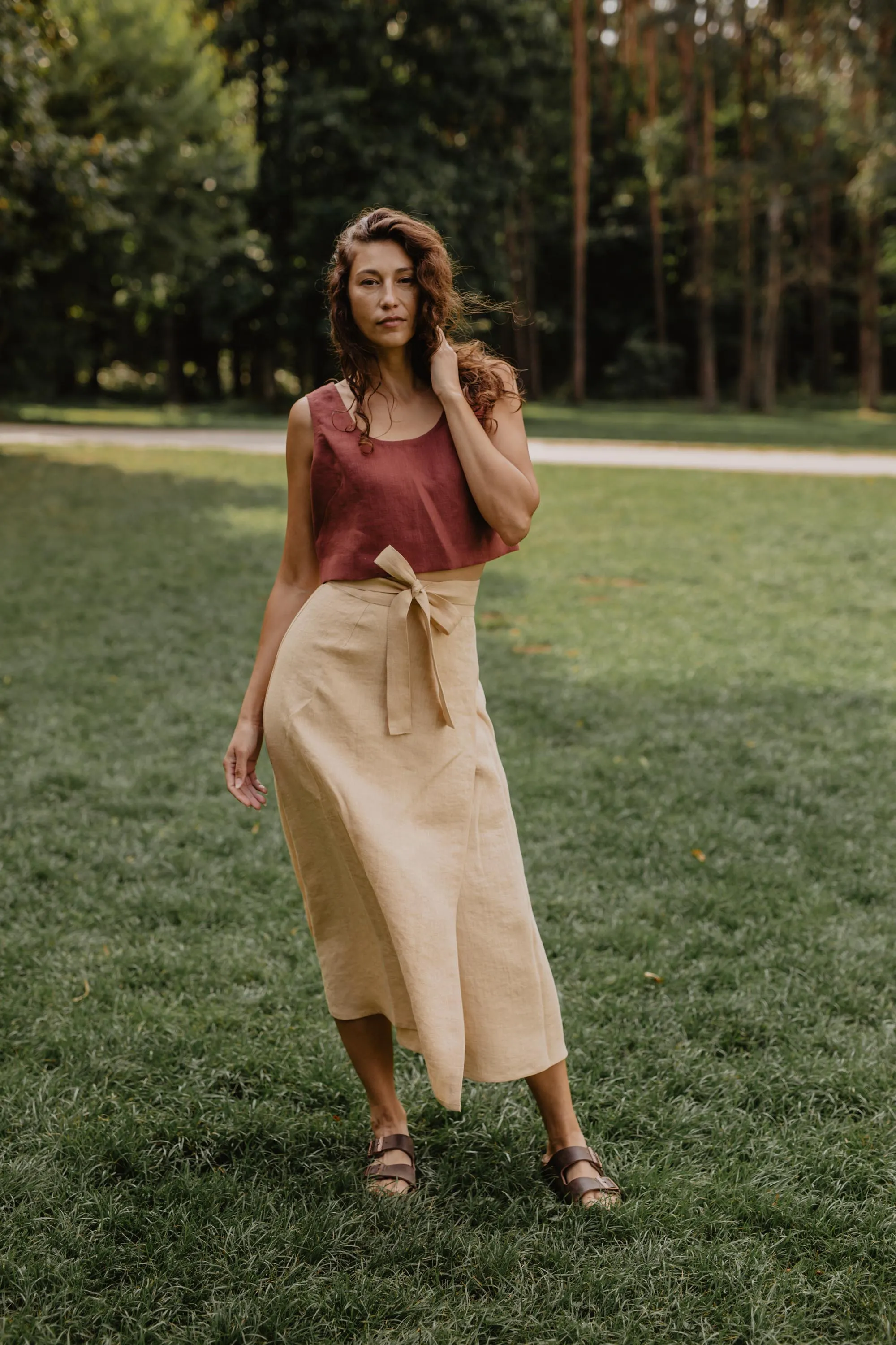 Linen wrap skirt IRIS by AmourLinen