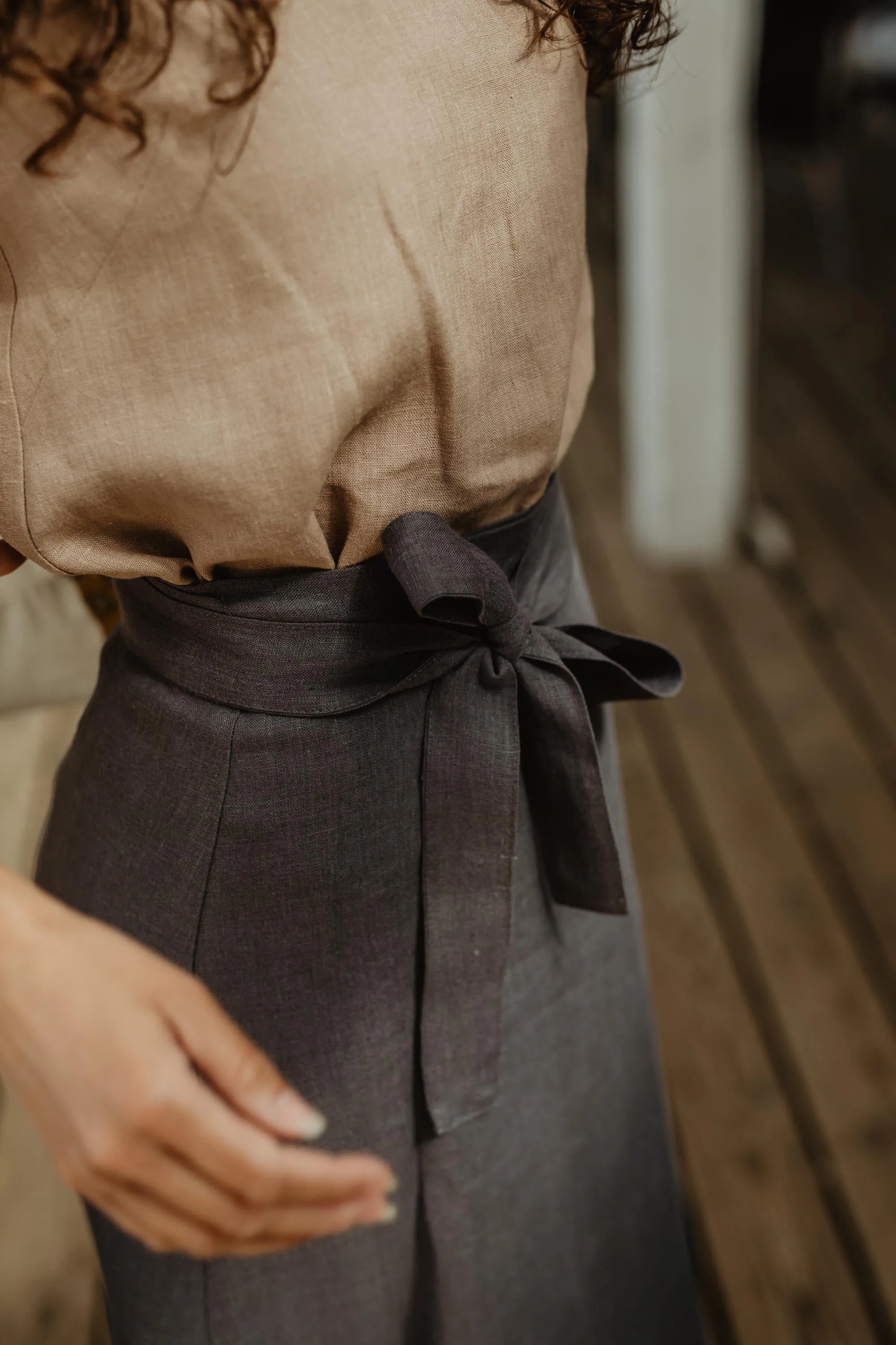 Linen wrap skirt IRIS by AmourLinen