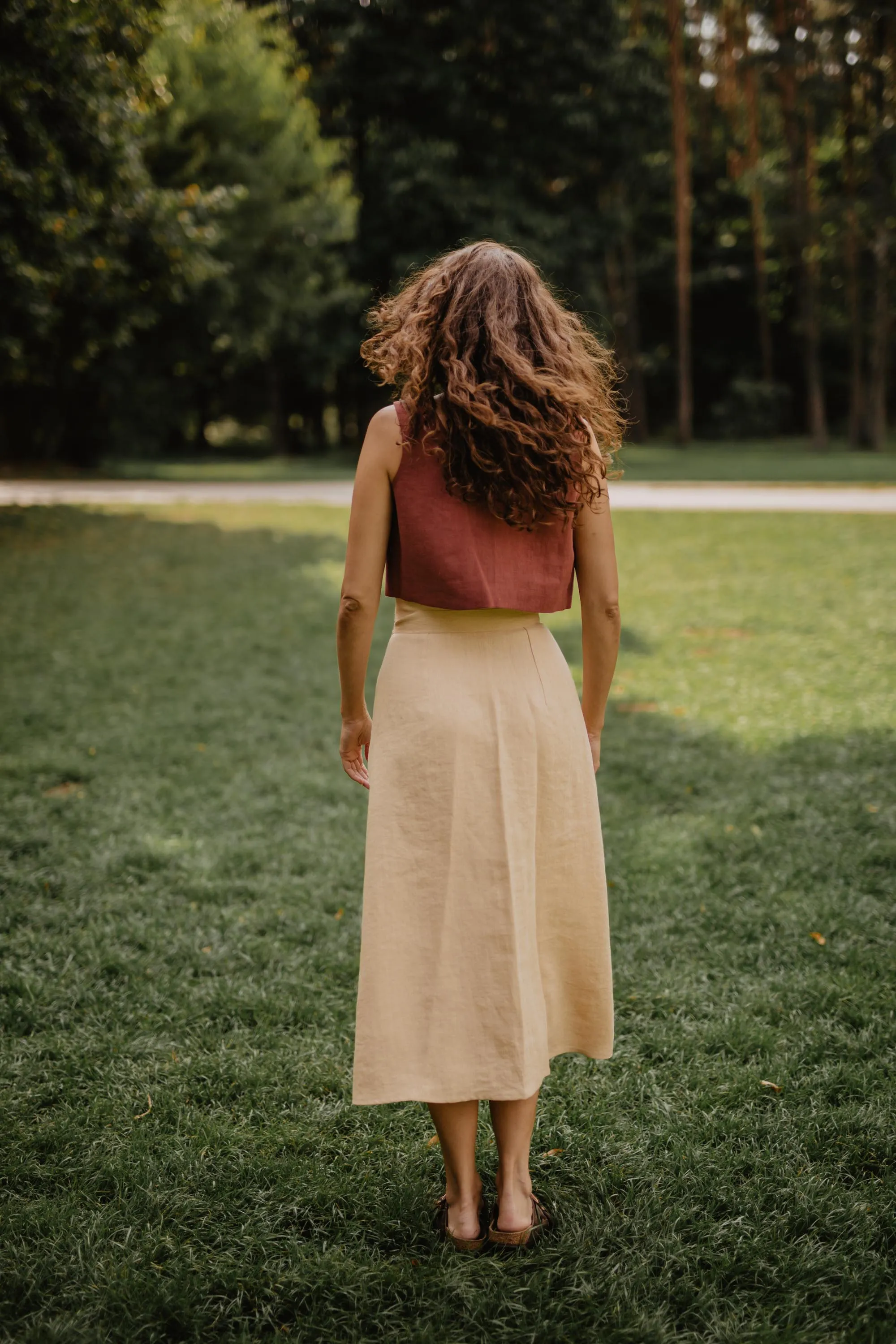 Linen wrap skirt IRIS by AmourLinen