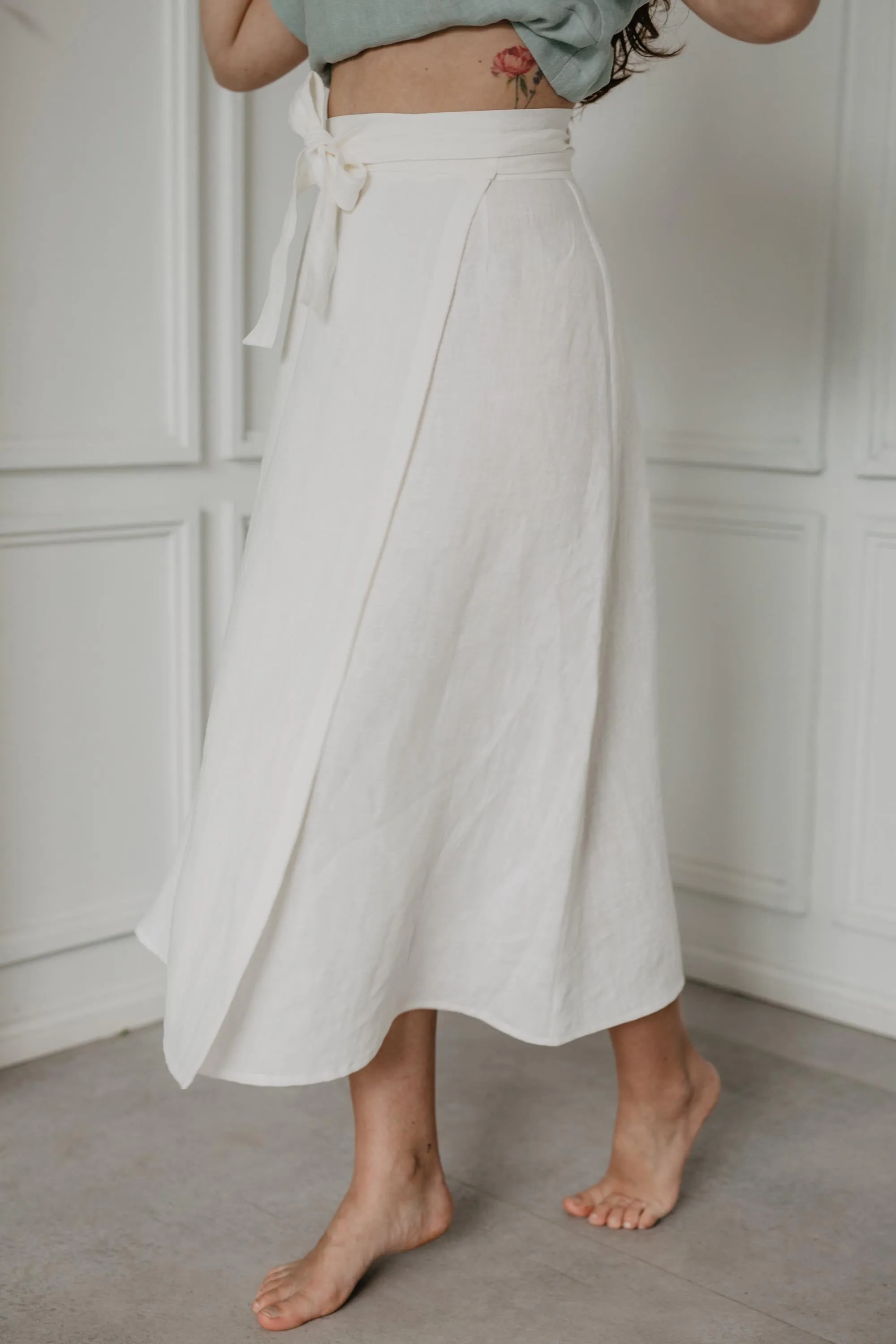 Linen wrap skirt IRIS by AmourLinen