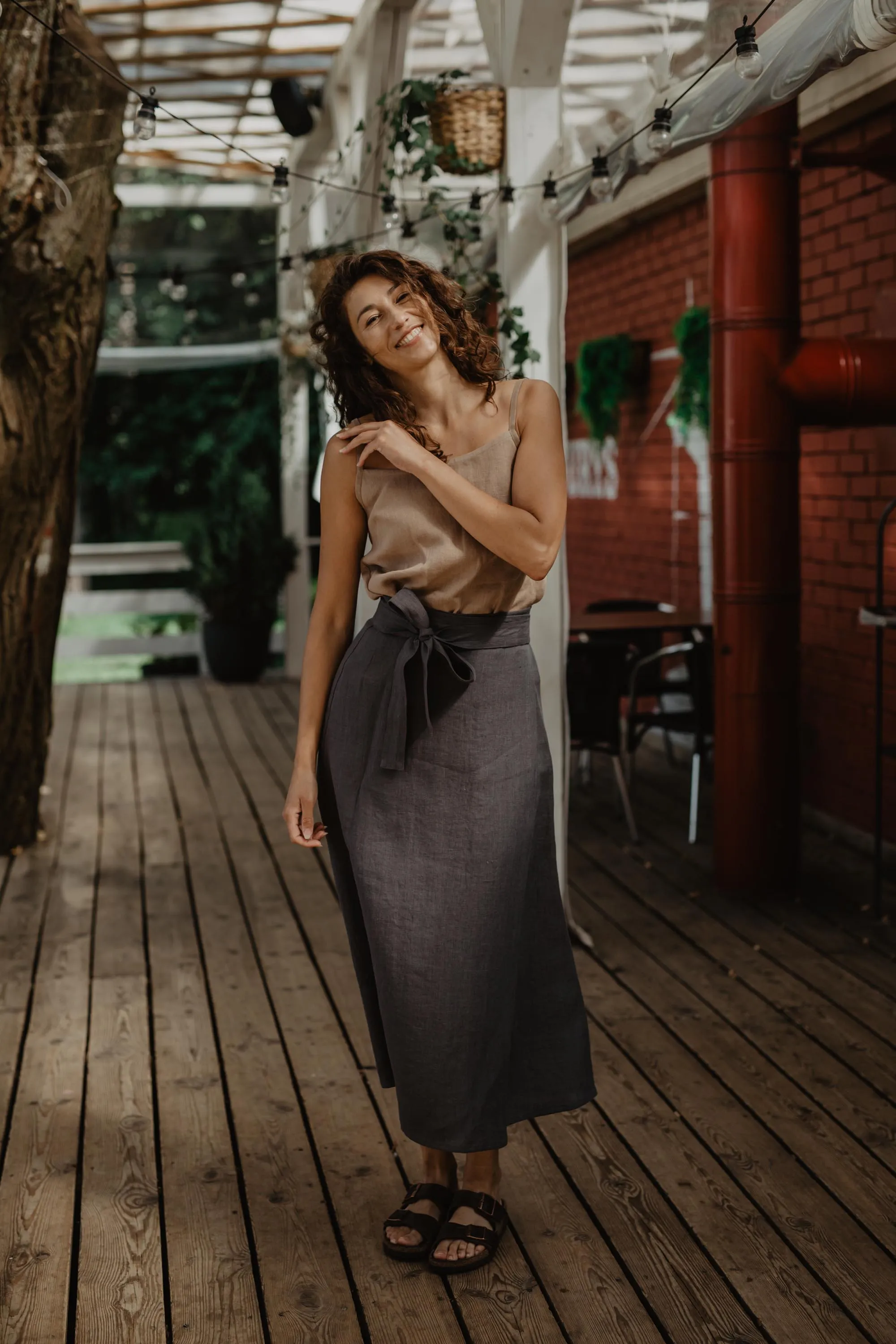 Linen wrap skirt IRIS by AmourLinen