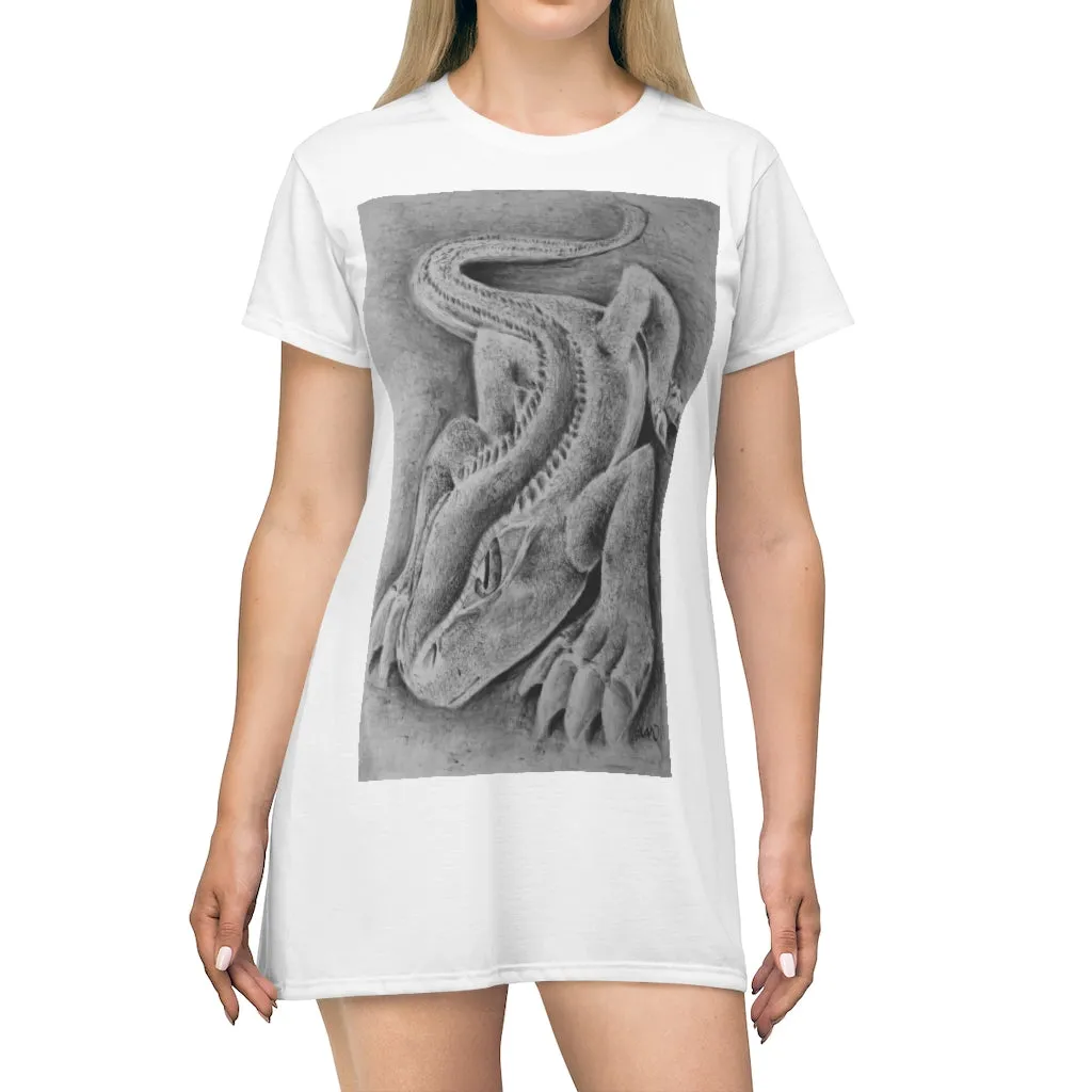 Lizzy the Lizard All Over Print T-Shirt Dress