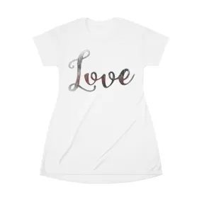 Love All Over Print T-Shirt Dress