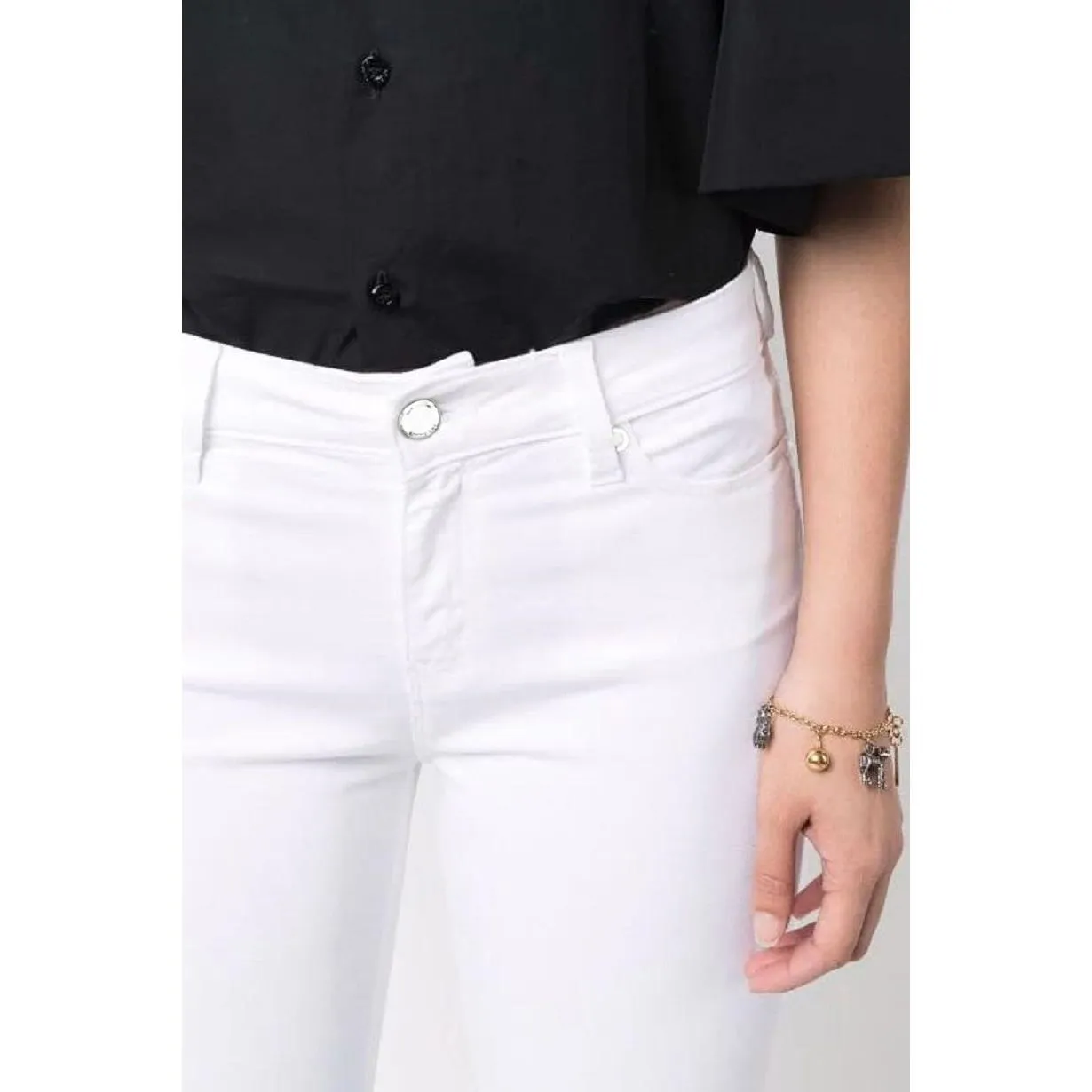 Love Moschino White Cotton Women's Jeans