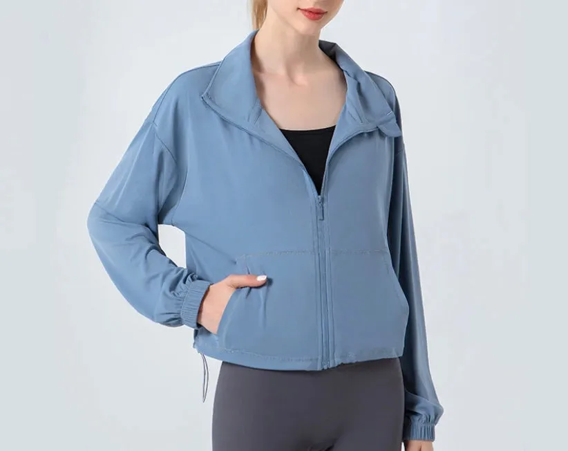 LUNA FULL ZIP JACKET - Light Blue