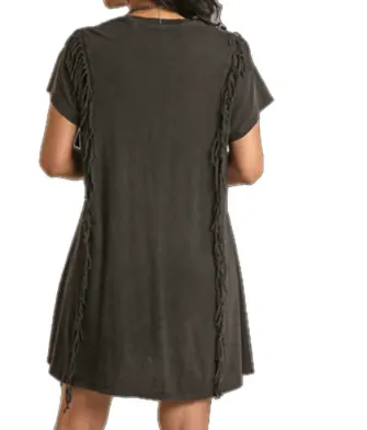 LWD1R03426- PanHandle Ladies- T-Shirt Dress Black