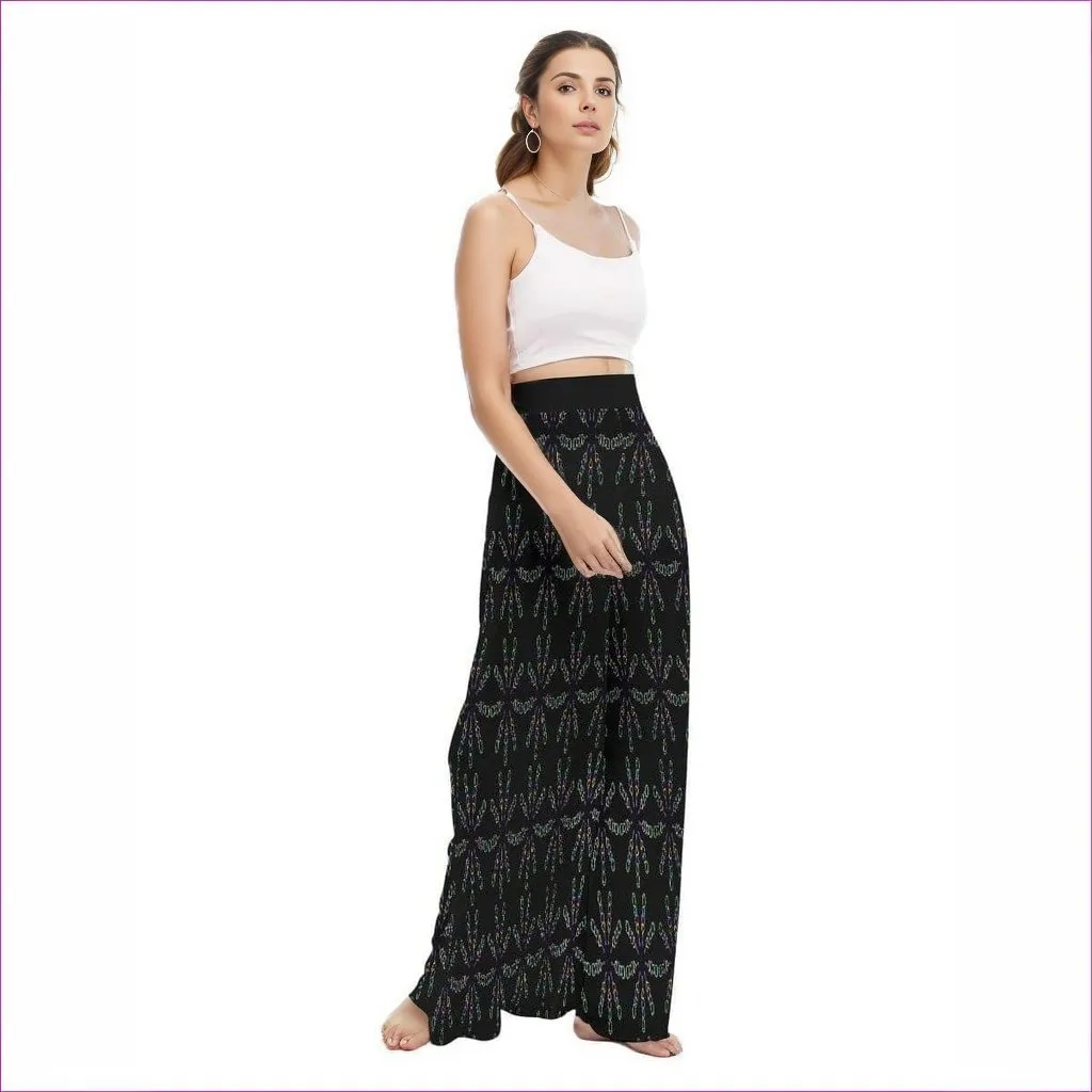 Mandala Womens High Waist Wide Leg Trousers