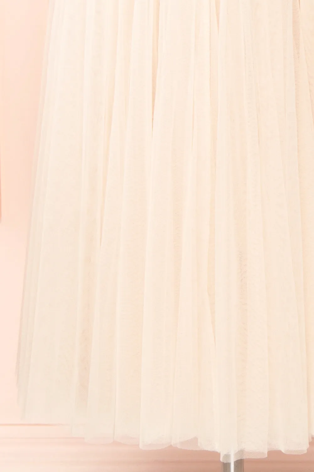 Manitou Ivory | A-line Midi Tulle Skirt