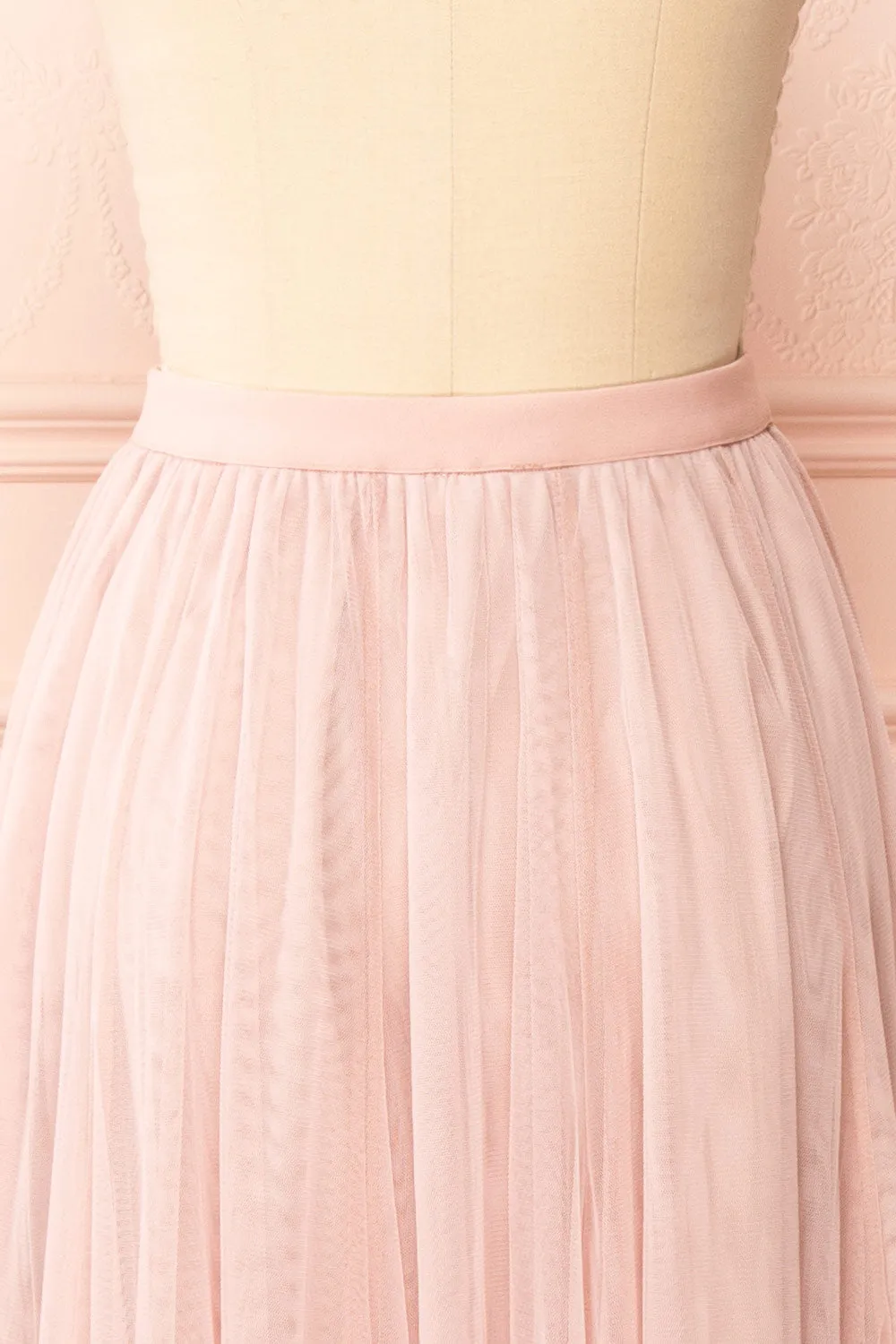 Manitou Pink | A-line Midi Tulle Skirt