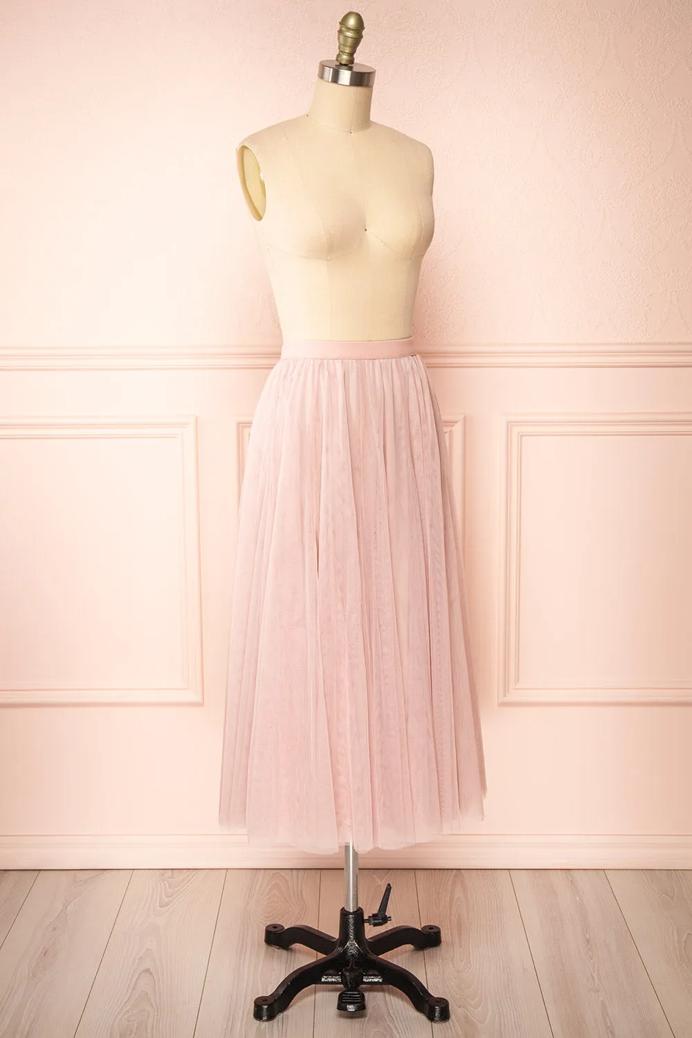 Manitou Pink | A-line Midi Tulle Skirt