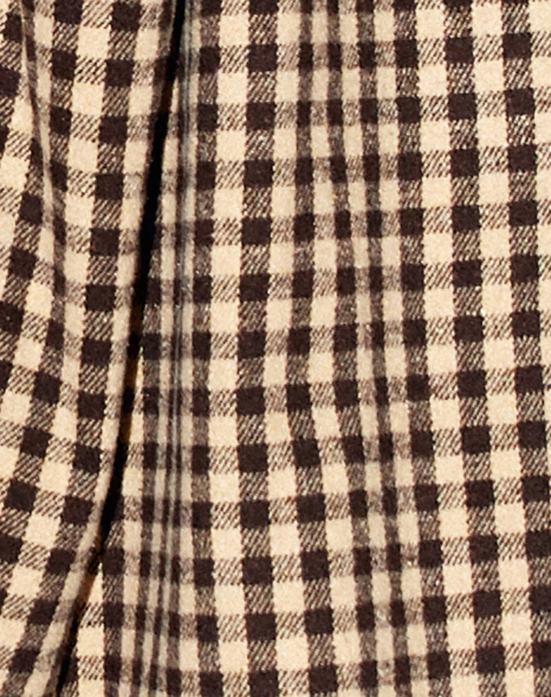 Marcella Shirt in Tan Black Gingham