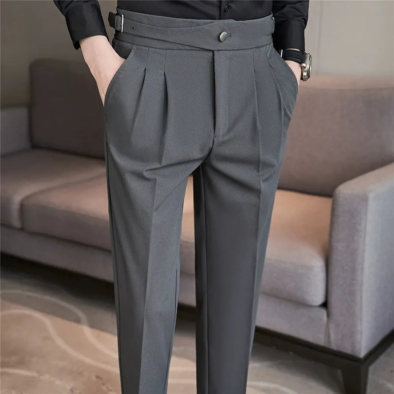 Men's Straight Leg Business Casual Slim Pants